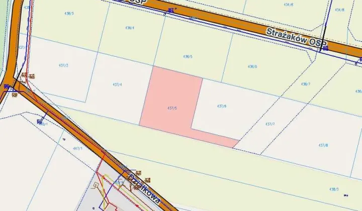 Działka budowlana Ostrów Mazowiecka, ul. Strażaków OSP