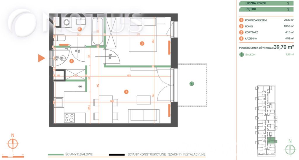 Mieszkanie 2-pokojowe Kraków Zabłocie. Zdjęcie 12