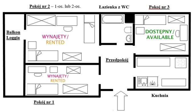 Pokój Toruń Chełmińskie Przedmieście, ul. Legionów. Zdjęcie 7