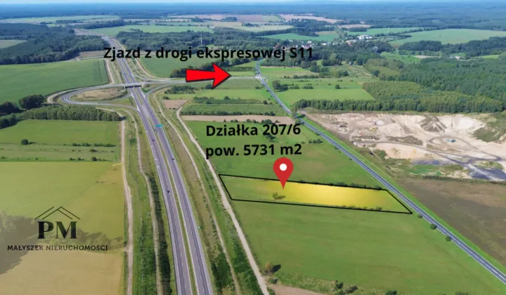Działka rolna Kłanino