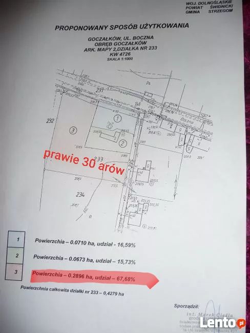 Działka budowlana Goczałków, ul. Boczna. Zdjęcie 5