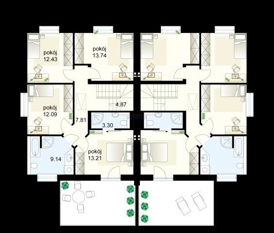 bliźniak, 5 pokoi Walendów. Zdjęcie 3