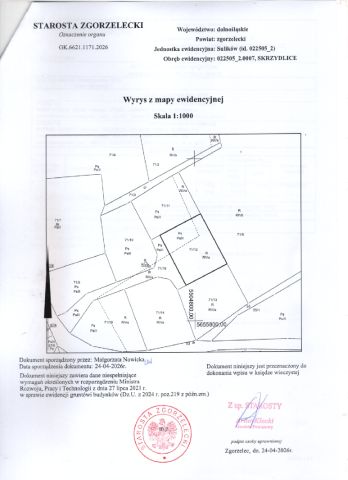 Działka budowlana Skrzydlice. Zdjęcie 1