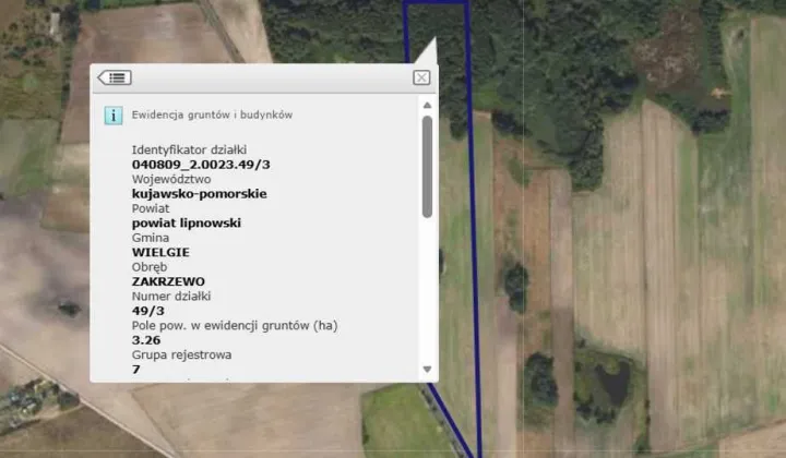 Działka rolna Zakrzewo