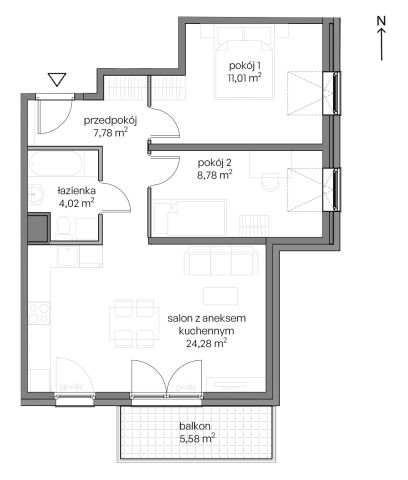 Mieszkanie 3-pokojowe Gdańsk Ujeścisko, ul. Niepołomicka. Zdjęcie 8
