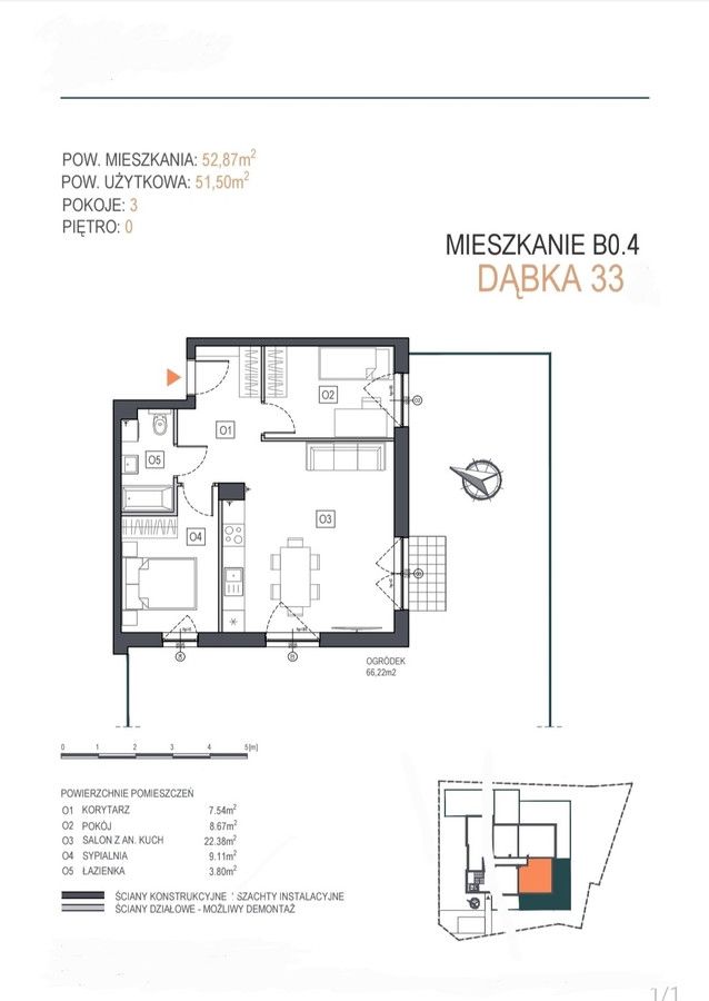 Mieszkanie 2-pokojowe Gdańsk, ul. Stanisława Dąbka. Zdjęcie 20