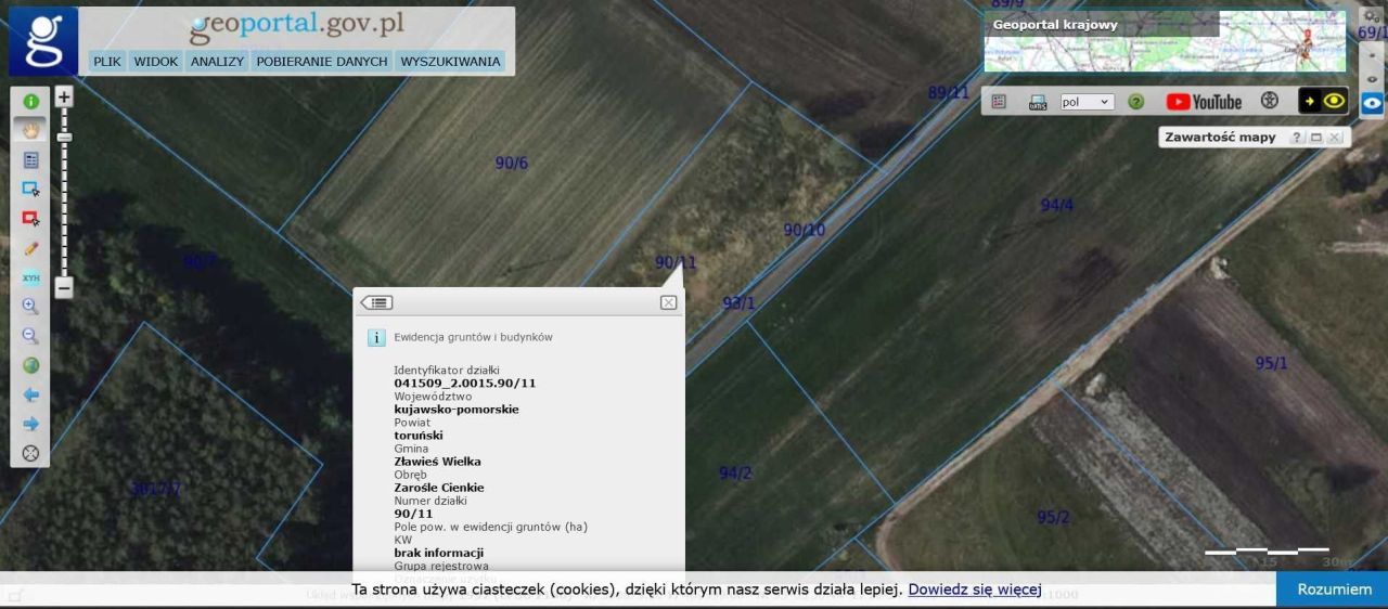 Działka budowlana Zarośle Cienkie. Zdjęcie 2
