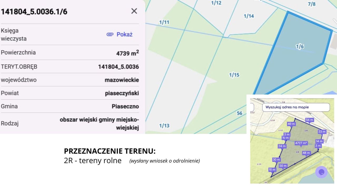 Działka inwestycyjna Szczaki, ul. Łanowa. Zdjęcie 4