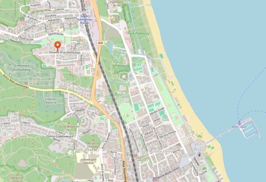 Mieszkanie 2-pokojowe Sopot Kamienny Potok, ul. Józefa Kraszewskiego. Zdjęcie 9