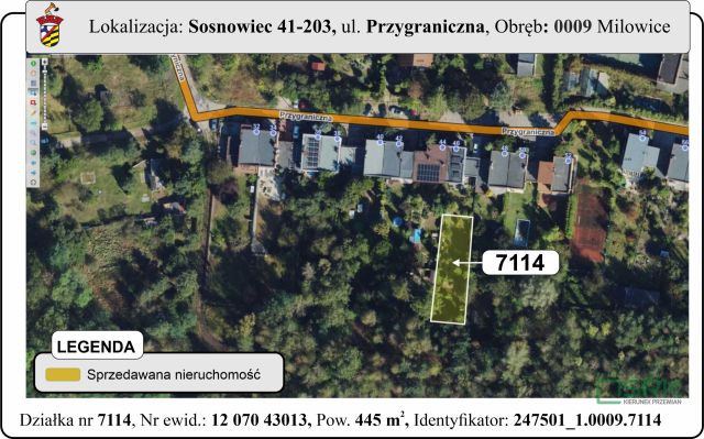 Działka Sosnowiec Milowice, ul. Przygraniczna. Zdjęcie 1