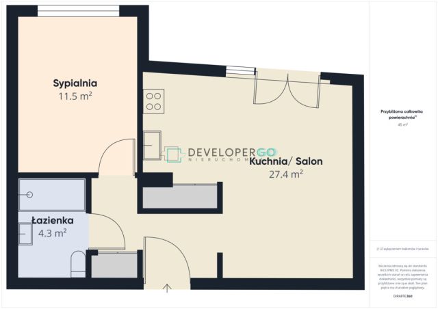 Mieszkanie 2-pokojowe Białystok Piaski, ul. Prezydenta Ryszarda Kaczorowskiego. Zdjęcie 17