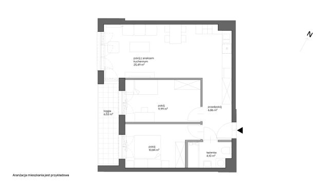 Mieszkanie 3-pokojowe Kraków Bieżanów, ul. Henryka i Karola Czeczów. Zdjęcie 7