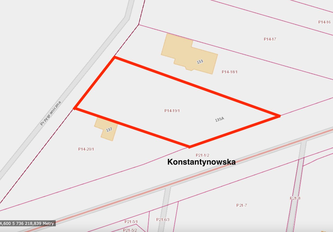 Działka budowlana Łódź Polesie, ul. Konstantynowska