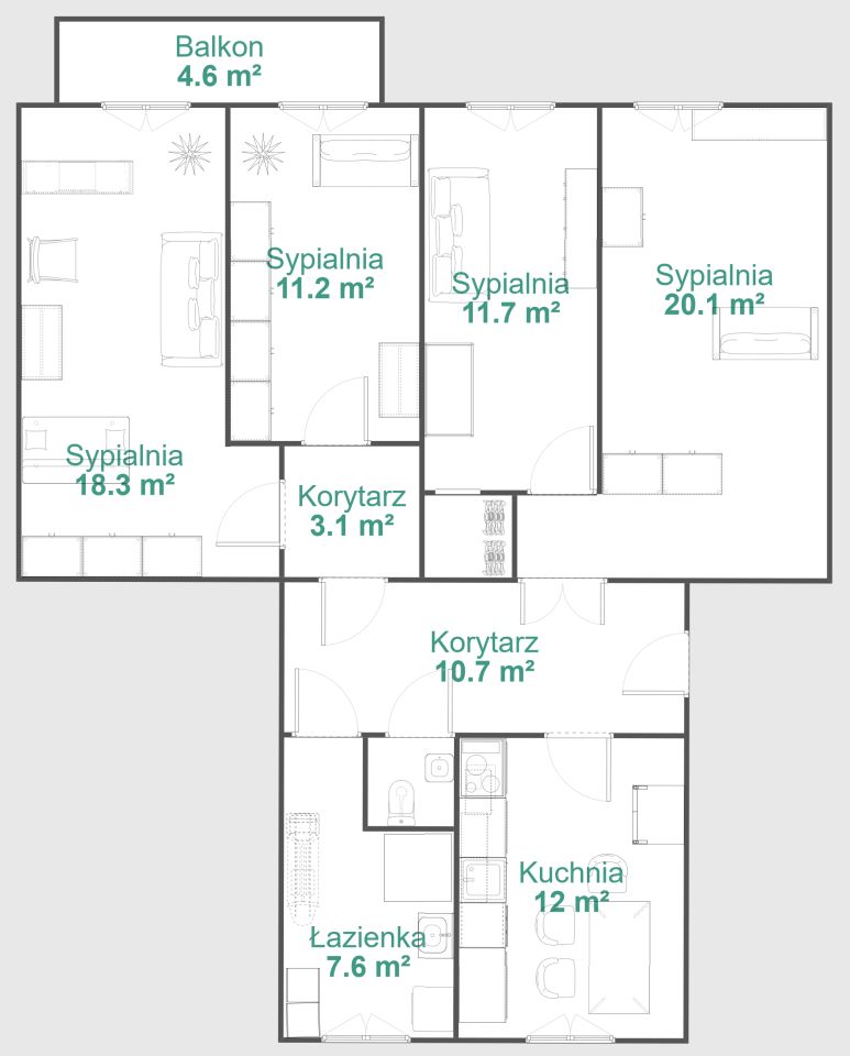 Mieszkanie 4-pokojowe Zegrze, ul. prof. Janusza Groszkowskiego. Zdjęcie 8
