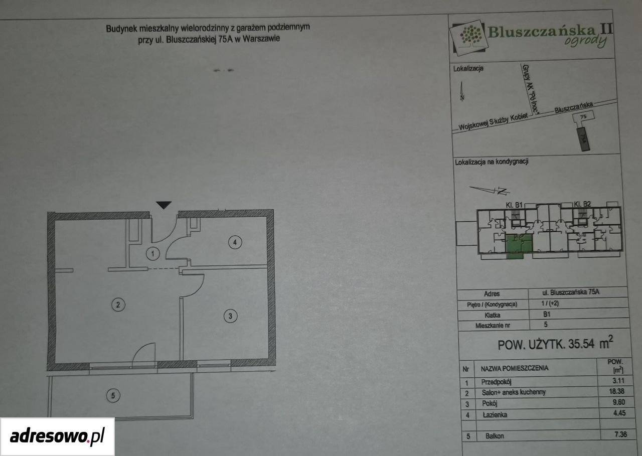 Mieszkanie 2-pokojowe Warszawa Siekierki, ul. Bluszczańska. Zdjęcie 12