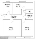 Mieszkanie 3-pokojowe Dobczyce, os. Jagiellońskie. Zdjęcie 1