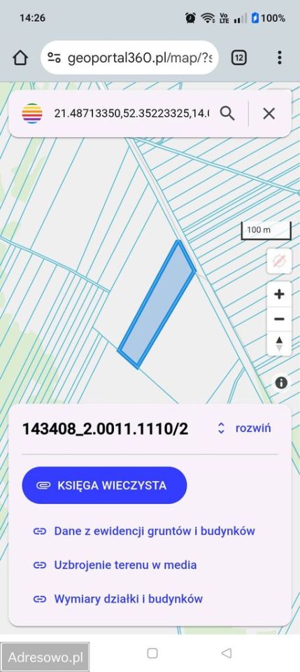 Działka rolna Międzyleś