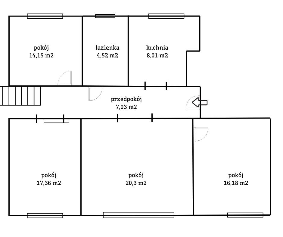 Mieszkanie 6-pokojowe Koszalin Centrum, ul. Dworcowa. Zdjęcie 6