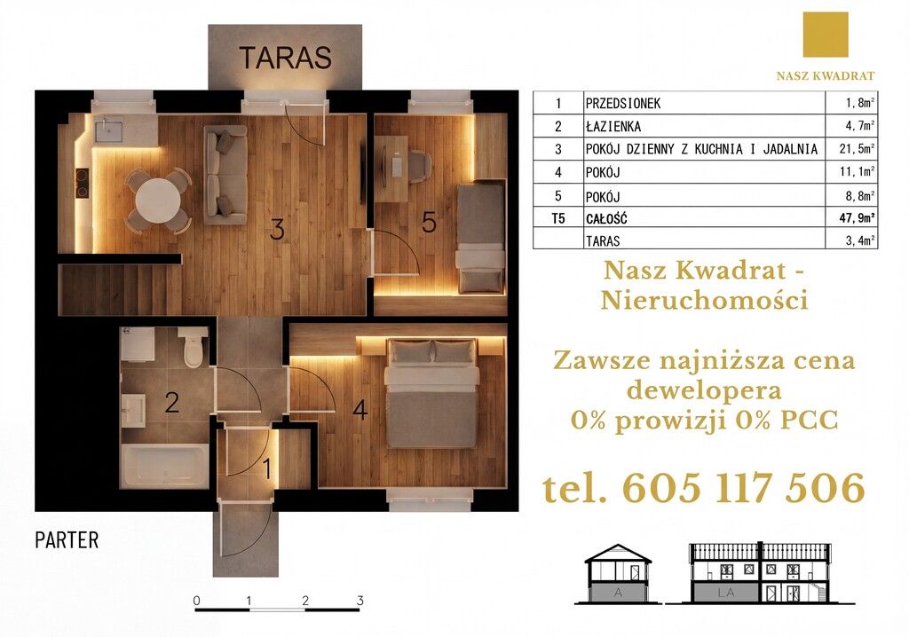 bliźniak, 3 pokoje Łódź Wiskitno. Zdjęcie 2