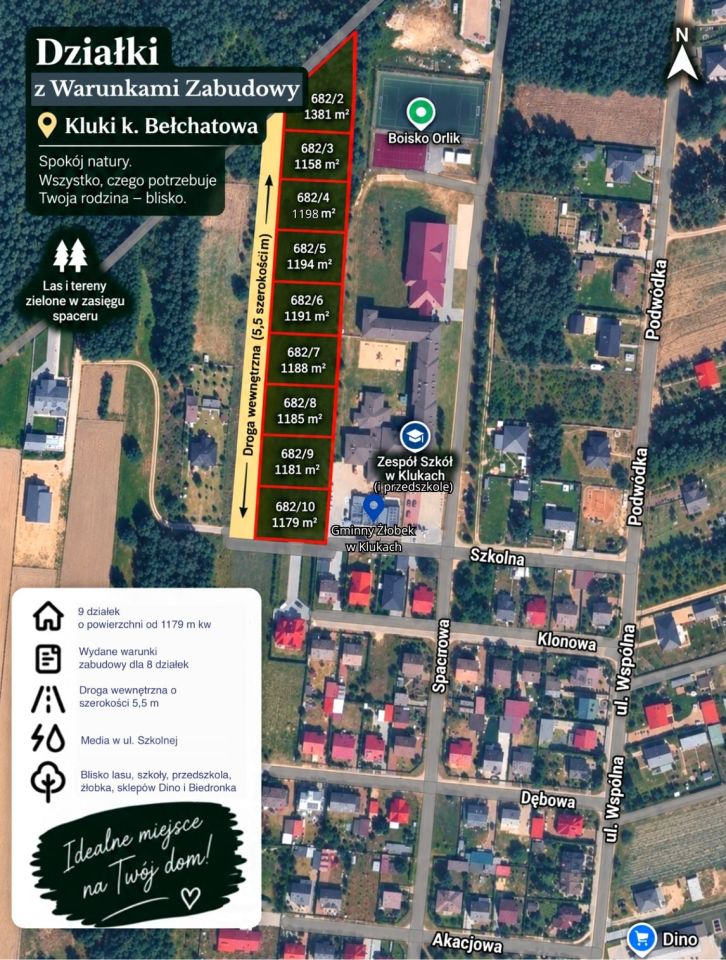Działka budowlana Kluki, ul. Szkolna. Zdjęcie 3