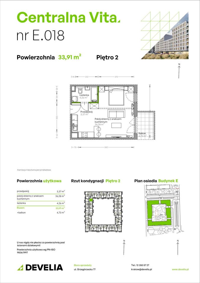 Mieszkanie 1-pokojowe Kraków Czyżyny, ul. Romana Ciesielskiego. Zdjęcie 14