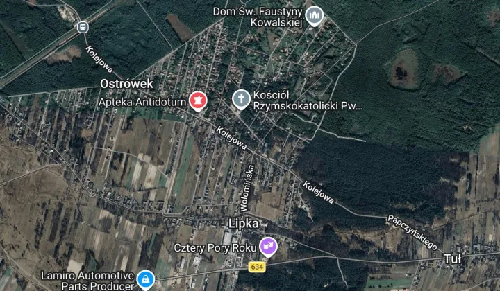 Działka inwestycyjna Ostrówek, ul. Kolejowa