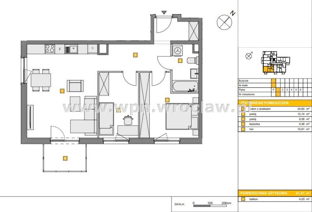 Mieszkanie 3-pokojowe Wrocław Różanka. Zdjęcie 2
