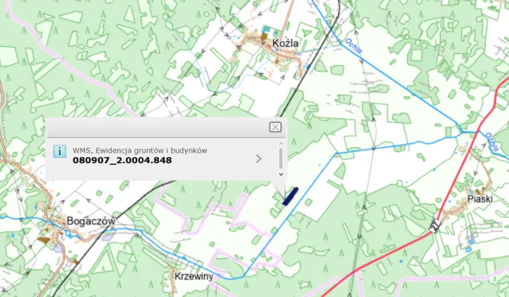 Działka leśna Koźla