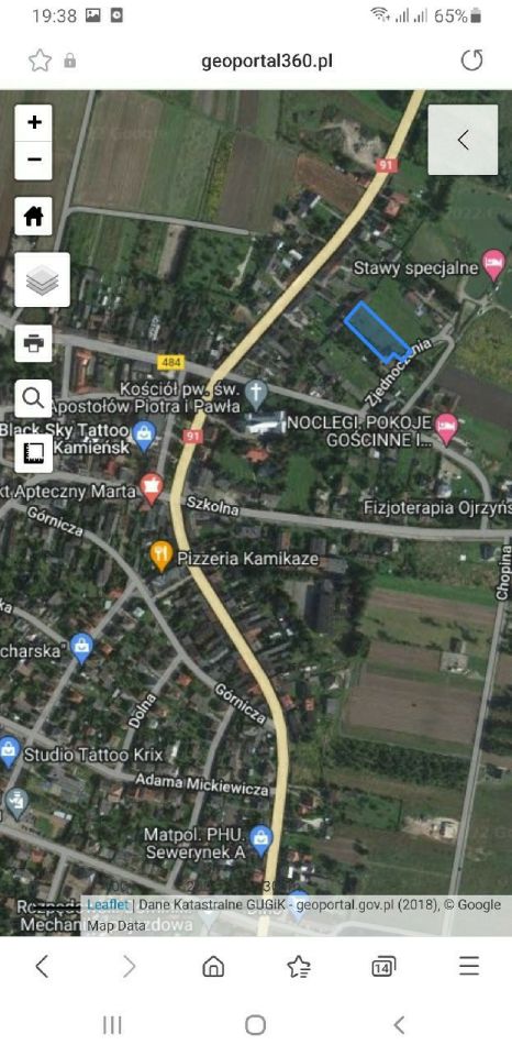 Działka budowlana Kamieńsk, ul. Zjednoczenia. Zdjęcie 2