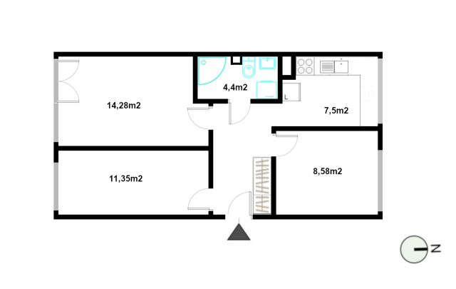 Mieszkanie 3-pokojowe Wrocław Huby, ul. Wieczysta. Zdjęcie 18