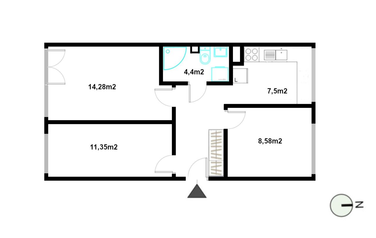 Mieszkanie 3-pokojowe Wrocław Huby, ul. Wieczysta. Zdjęcie 18