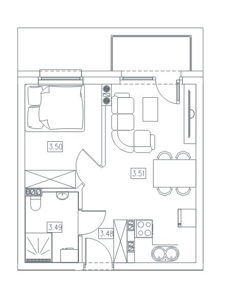Mieszkanie 2-pokojowe Gościcino Zybertowo, ul. Strażacka. Zdjęcie 1