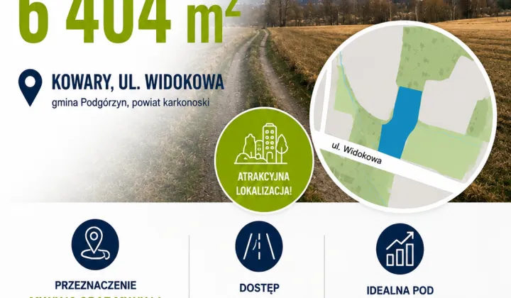 Działka inwestycyjna Ściegny, ul. Widokowa