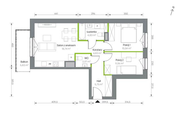Mieszkanie 3-pokojowe Warszawa Targówek, ul. Oliwska. Zdjęcie 16