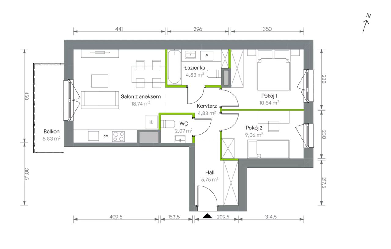 Mieszkanie 3-pokojowe Warszawa Targówek, ul. Oliwska. Zdjęcie 16