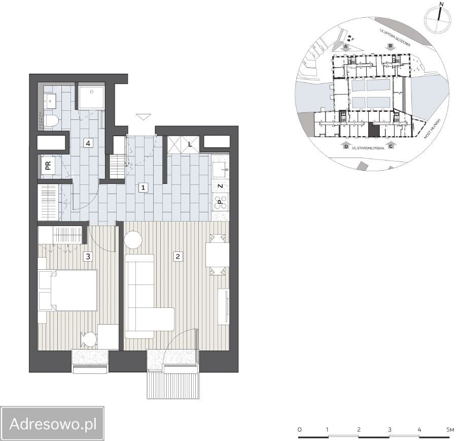Mieszkanie 2-pokojowe Wrocław Stare Miasto, ul. Staromłyńska. Zdjęcie 10