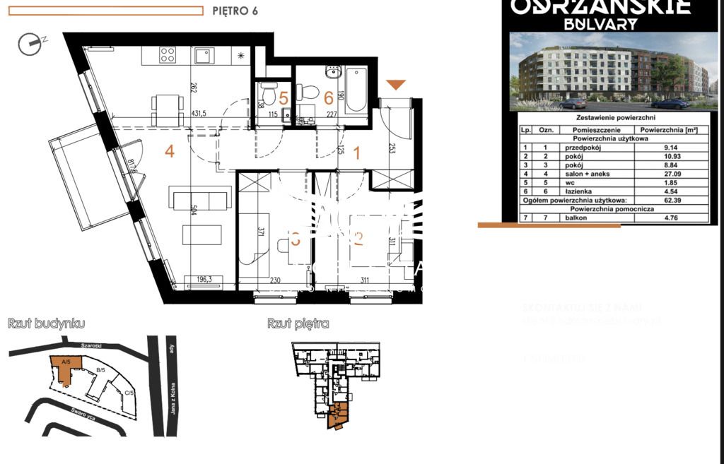 Mieszkanie 3-pokojowe Szczecin, ul. Szarotki. Zdjęcie 2
