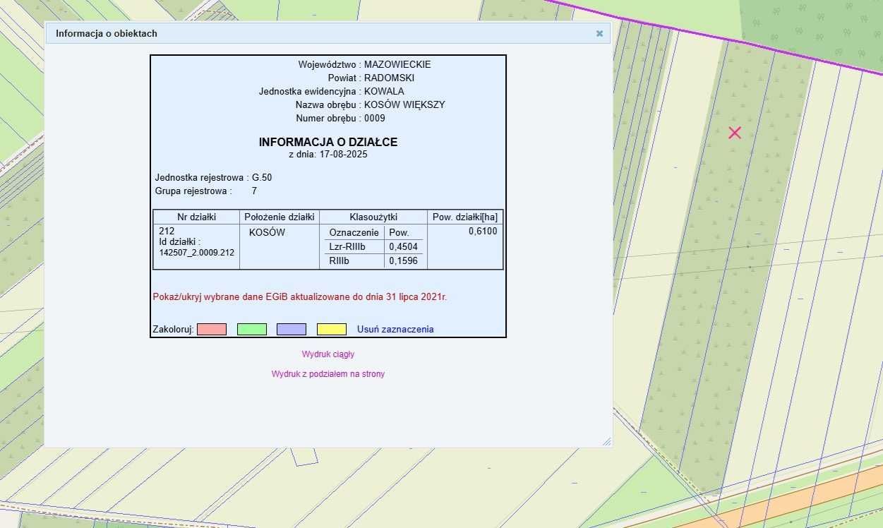 Działka inwestycyjna Kosów