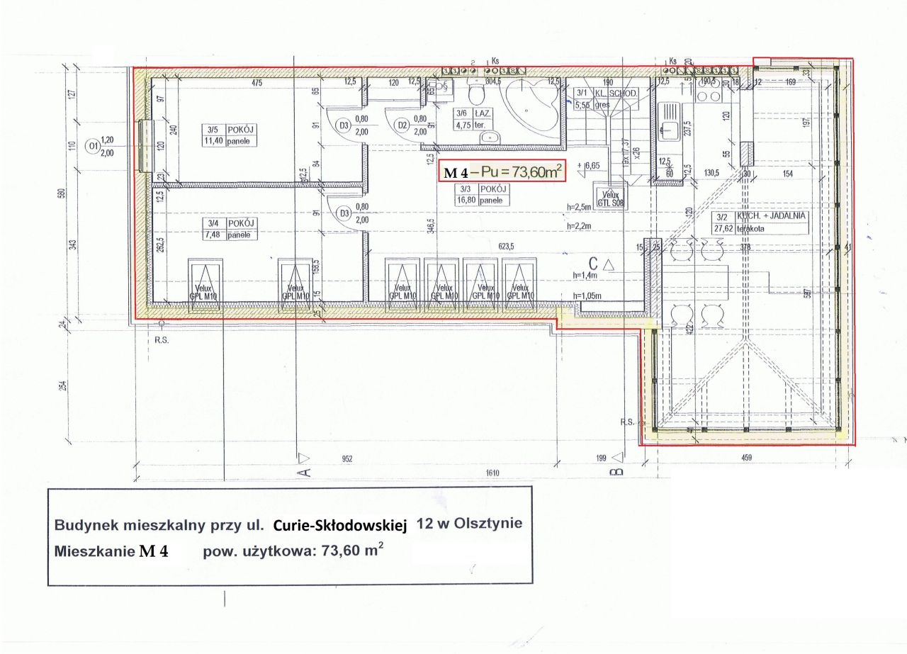 Mieszkanie 3-pokojowe Olsztyn Śródmieście, ul. Marii Curie-Skłodowskiej. Zdjęcie 10