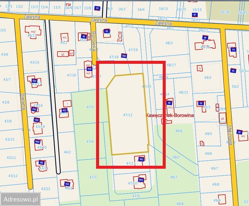 Działka inwestycyjna Borowina, ul. Zaleśna. Zdjęcie 2