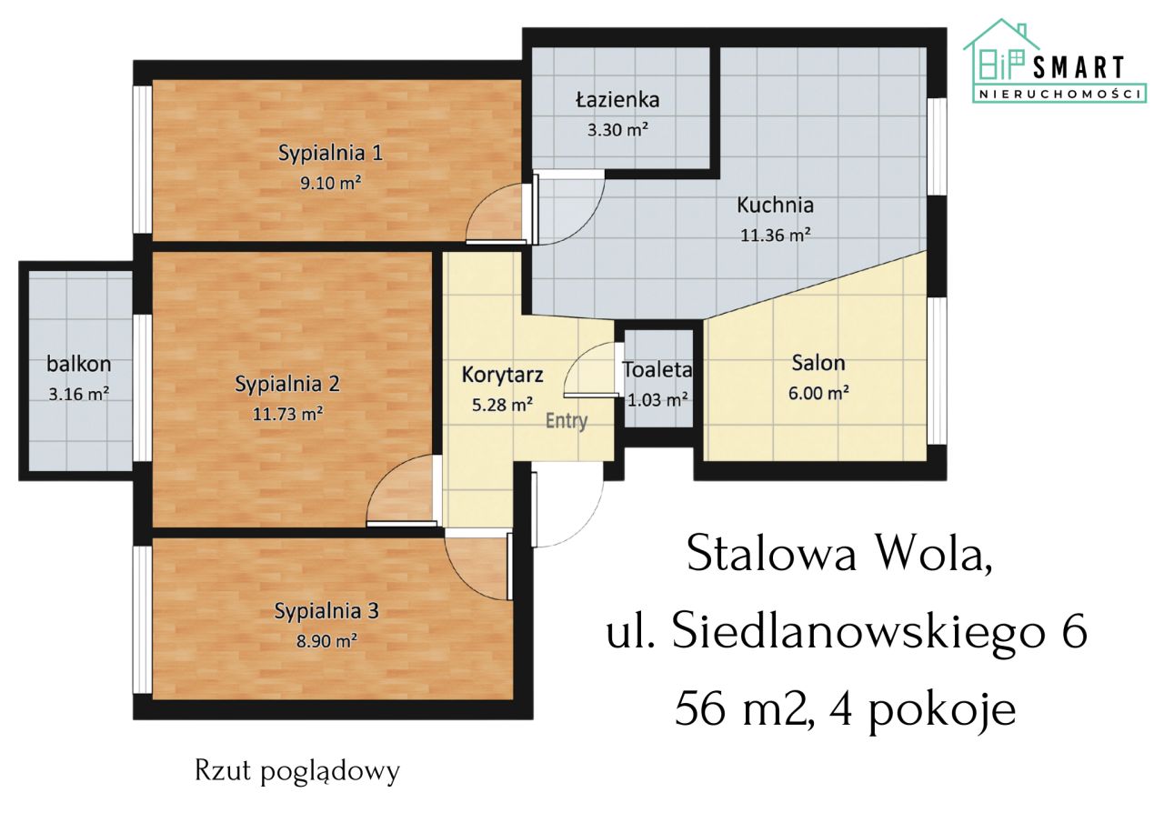 Mieszkanie 4-pokojowe Stalowa Wola, ul. Marcelego Siedlanowskiego. Zdjęcie 12