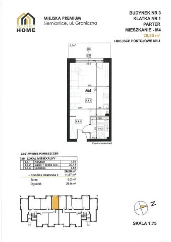 Mieszkanie 1-pokojowe Siemianice, ul. Graniczna. Zdjęcie 3
