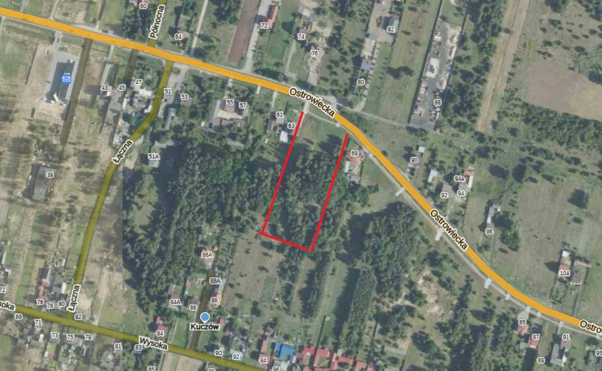 Działka budowlana Kuczów Podszosie, ul. Ostrowiecka. Zdjęcie 3