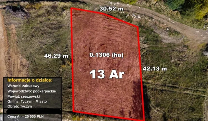 Działka budowlana Tyczyn, ul. Lasek