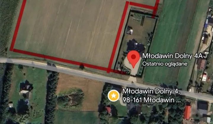 Działka rolno-budowlana Młodawin Dolny