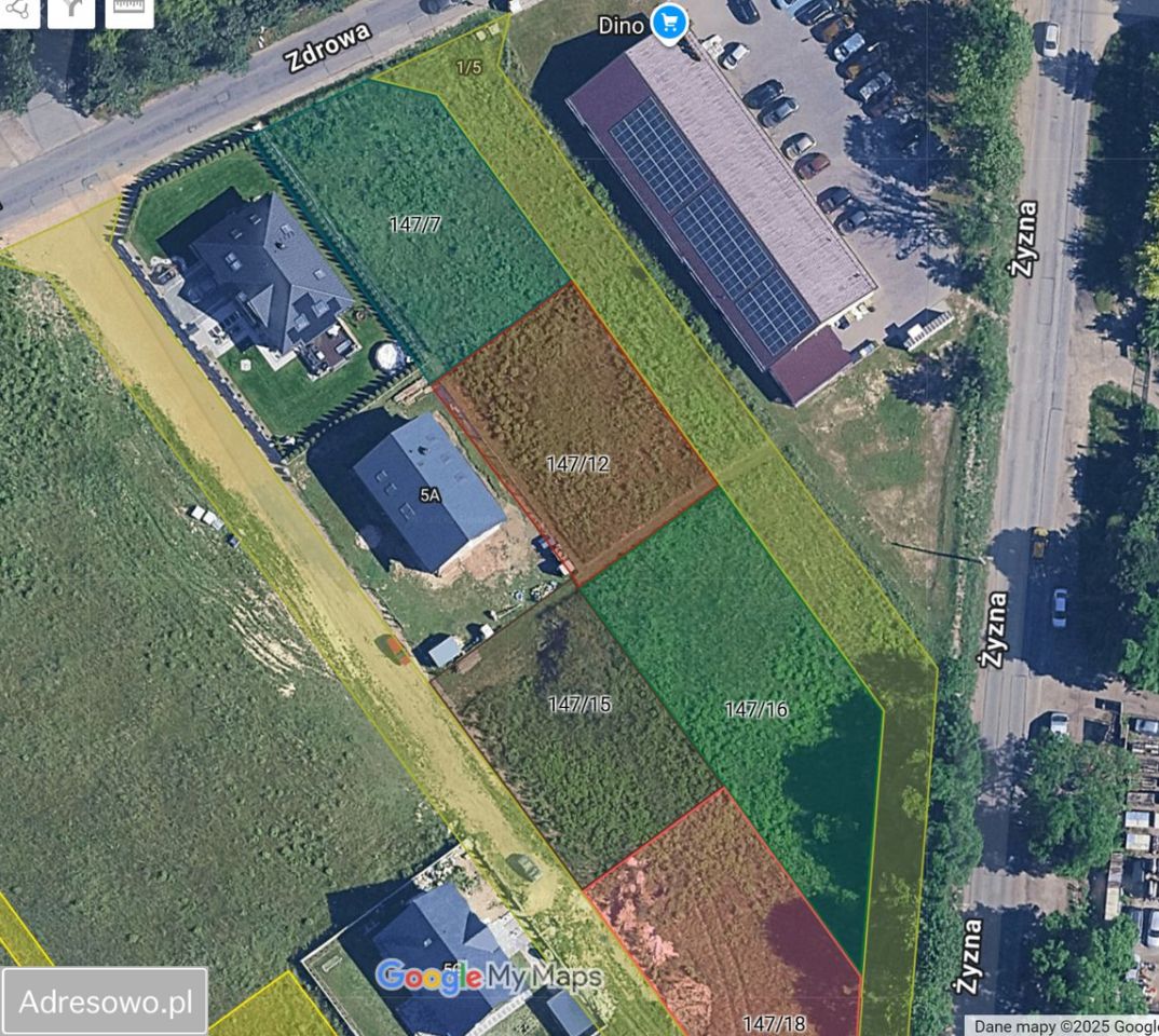 Działka rolno-budowlana Częstochowa Dźbów, ul. Zdrowa