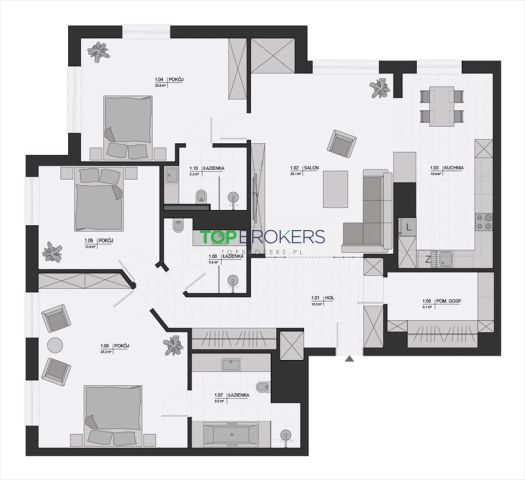 Mieszkanie 4-pokojowe Warszawa Mokotów, ul. Bolesława Limanowskiego. Zdjęcie 9