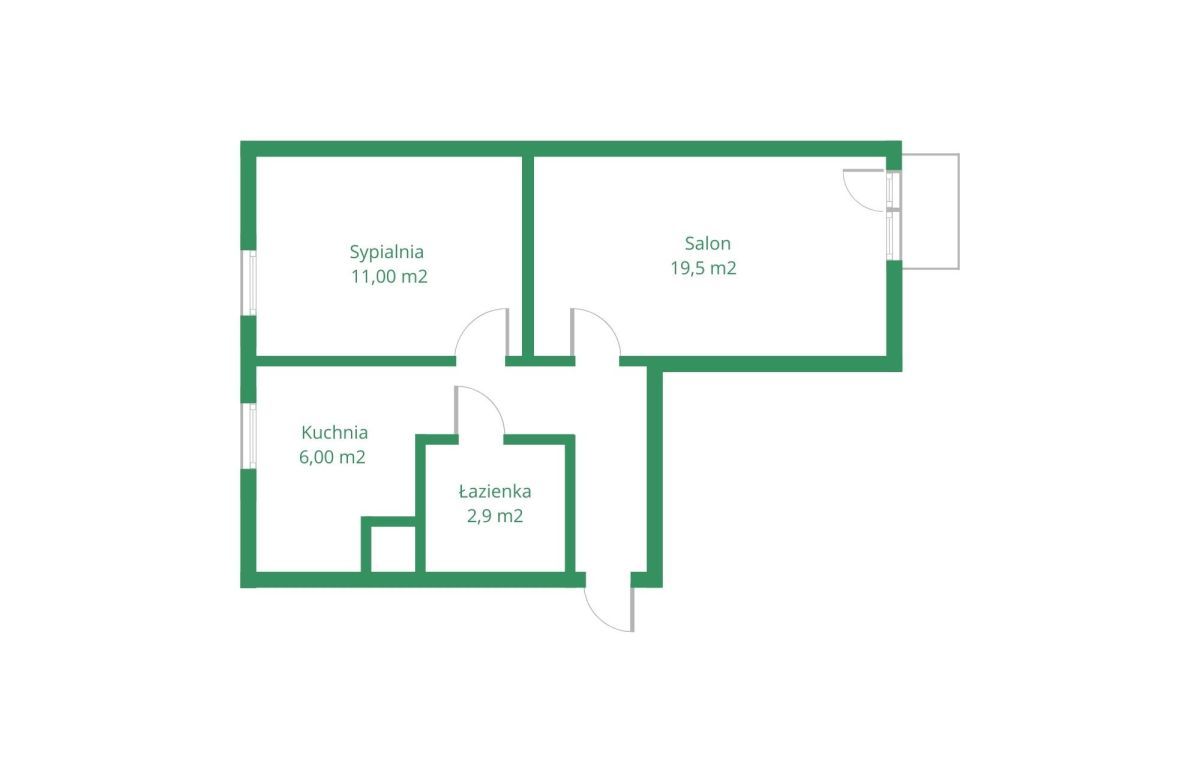Mieszkanie 2-pokojowe Gdańsk Przymorze, ul. Olsztyńska. Zdjęcie 1