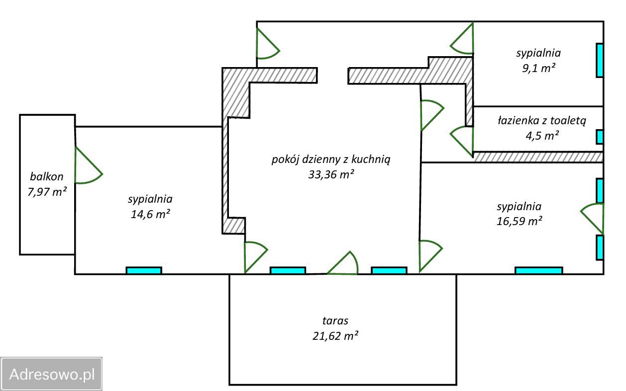 Mieszkanie 4-pokojowe Wrocław Borek, ul. Orla. Zdjęcie 14