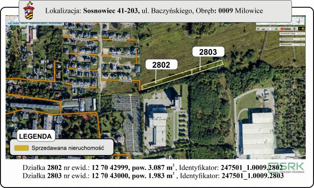 Działka inna Sosnowiec Milowice, ul. Krzysztofa Kamila Baczyńskiego. Zdjęcie 1